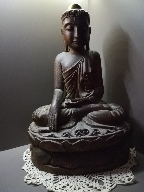 A Buddha statue in my living room